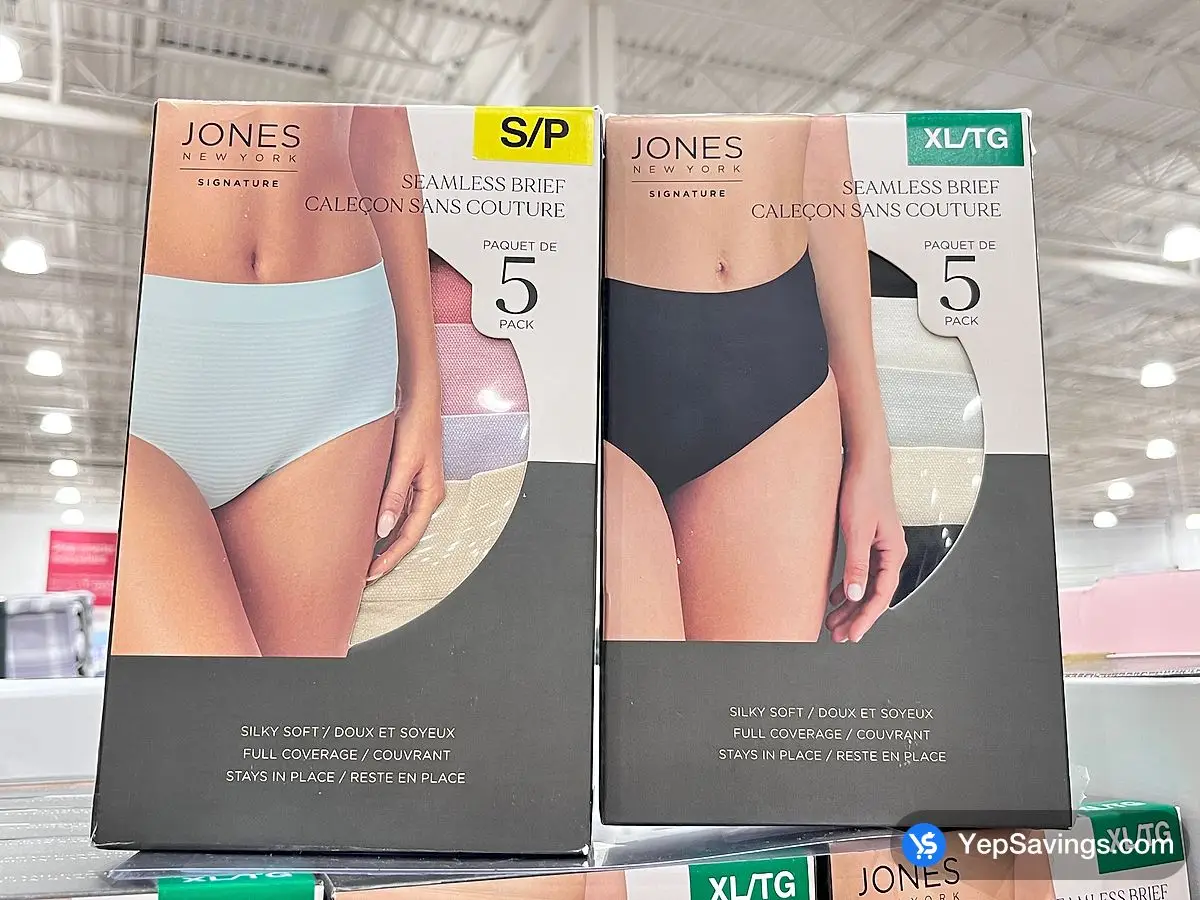 Costco JONES NEW YORK SEAMLESS BRIEF 5PK LADIES SIZES M-XL - Canada (ITM 1476500)