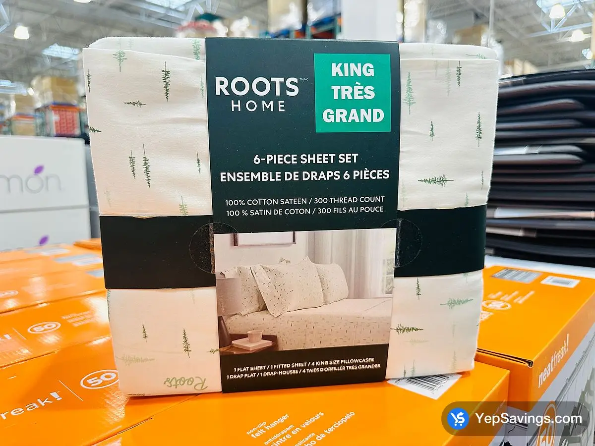 Costco ROOTS COTTON SHEETS KING - 6PC - Canada (ITM 1891903)