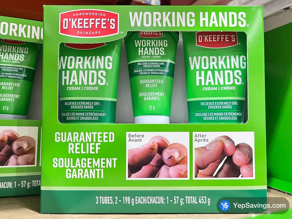 Costco O'KEEFFE'S WORKING HANDS COMBO 2 x 198g 57g - Canada (ITM 1897722)