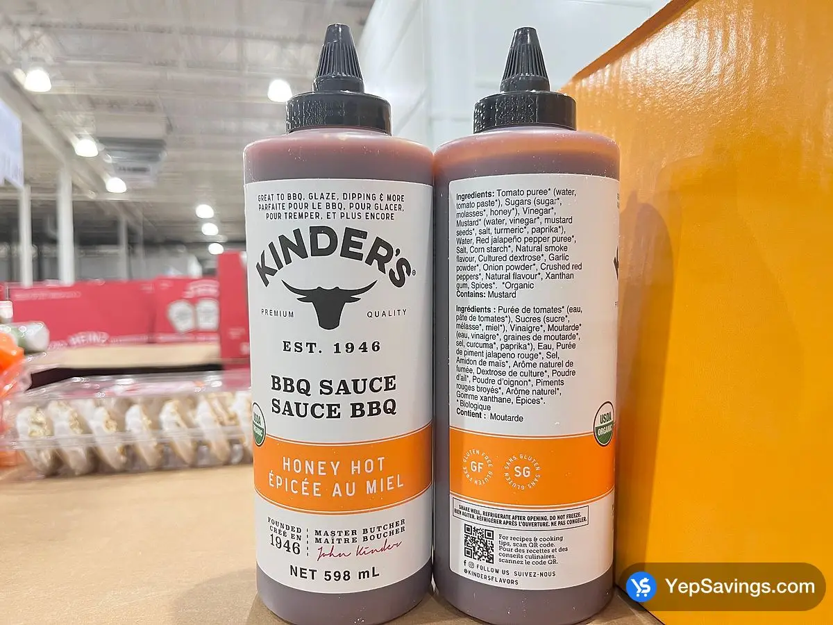 Costco KINDER'S HONEY HOT BBQ SAUCE 598 mL - Canada (ITM 1747225)