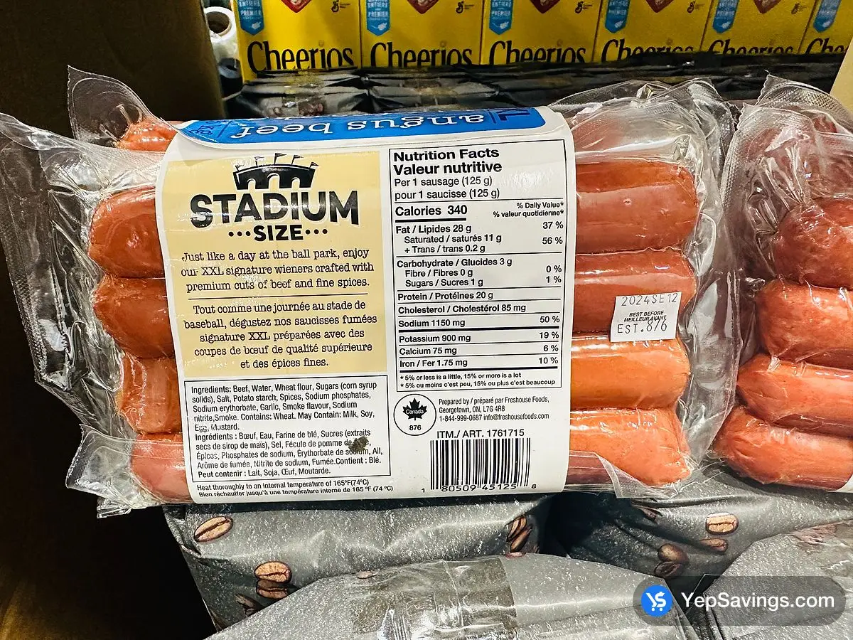 Costco GOLD LABEL BIG FRANKS ALL BEEF 3 x 500 g - Canada (ITM 1761715)