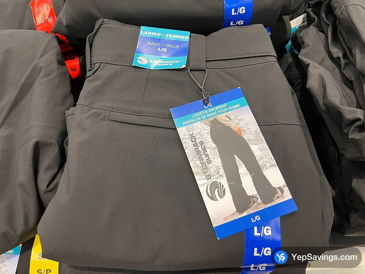 SUNICE SNOW PANT +LADIES SIZES XS-XL ITM 2043612 at Costco