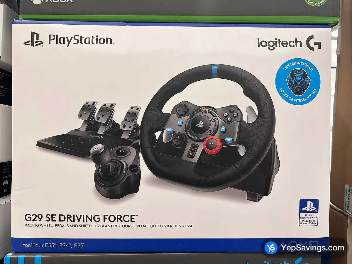 Costco LOGITECH RACE WHEEL AND SHIFTER PS5 or XBOX - Canada (ITM 5101975)