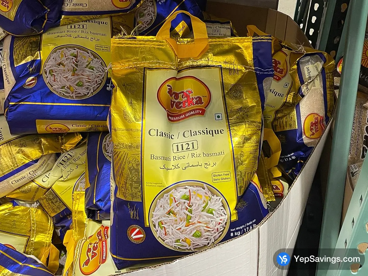 Costco VERKA 1121 BASMATI RICE 8 kg - Canada (ITM 1836266)