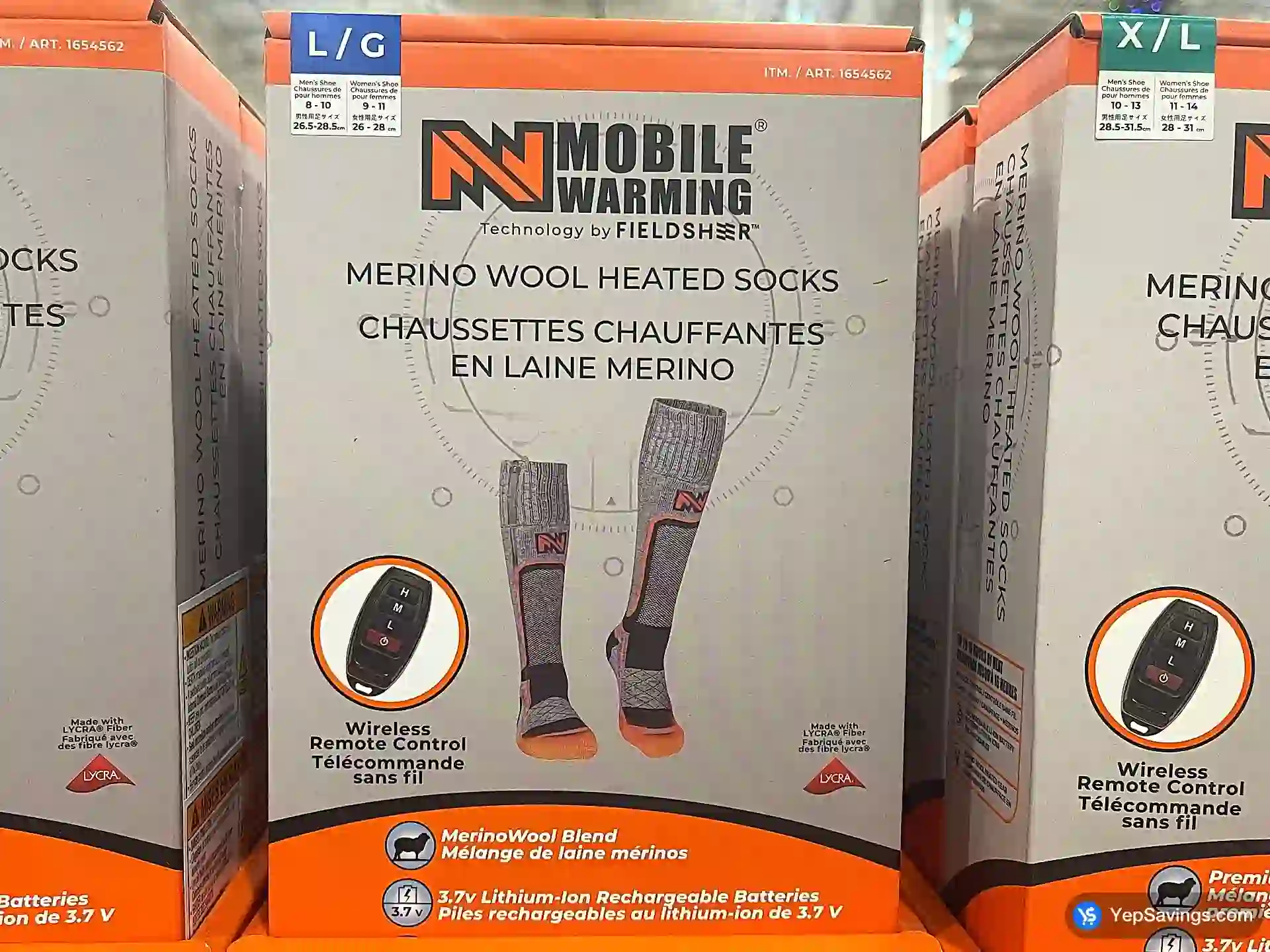 Costco MOBILE WARMING HEATED SOCKS SIZES M - XL - Canada (ITM 1654562)