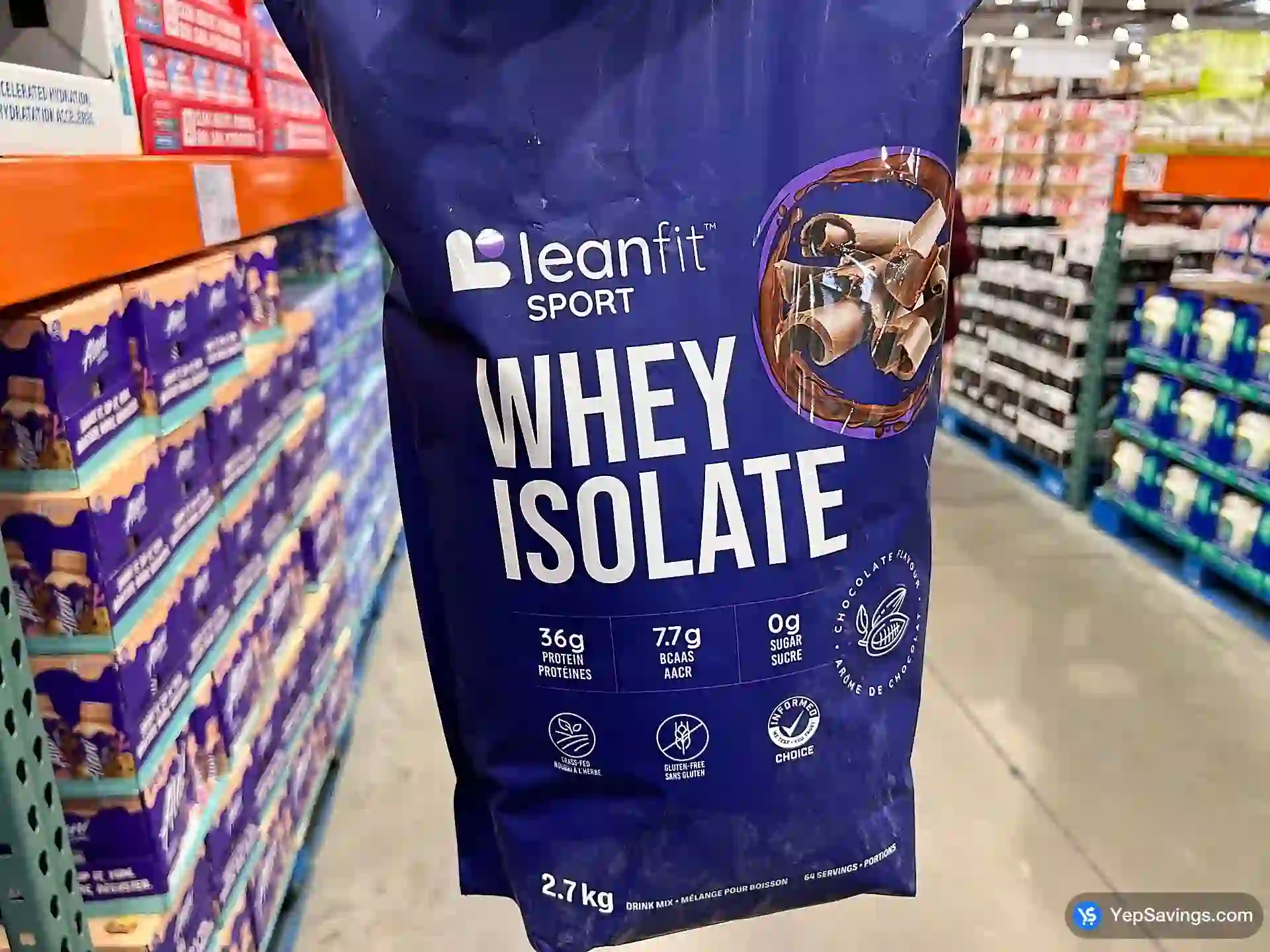 Costco LEANFIT SPORT WHEY ISOLATE CHOCOLATE 2.7 KG - Canada (ITM 1774039)