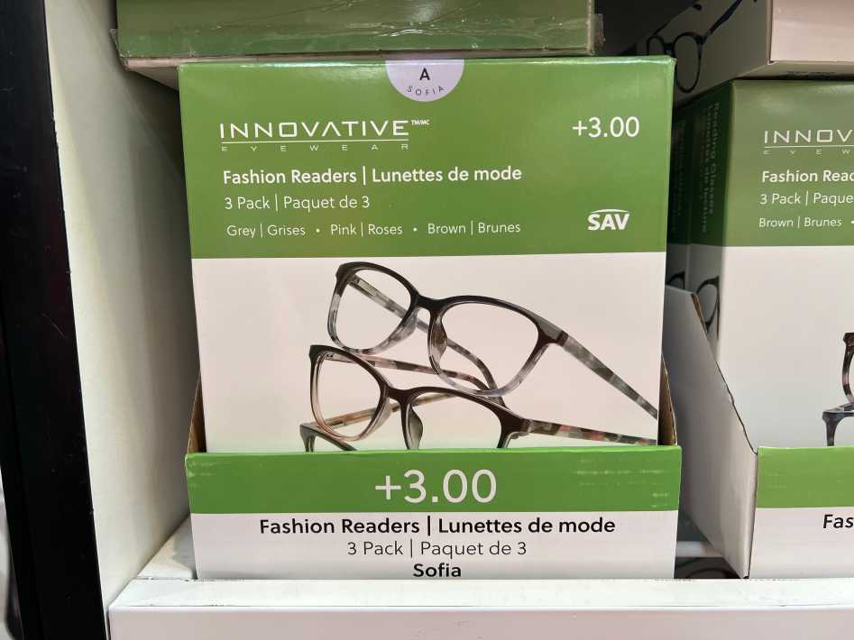 Costco READERS ASSORTED STYLES +1.25 TO +3.00 - Canada (ITM 8857250)