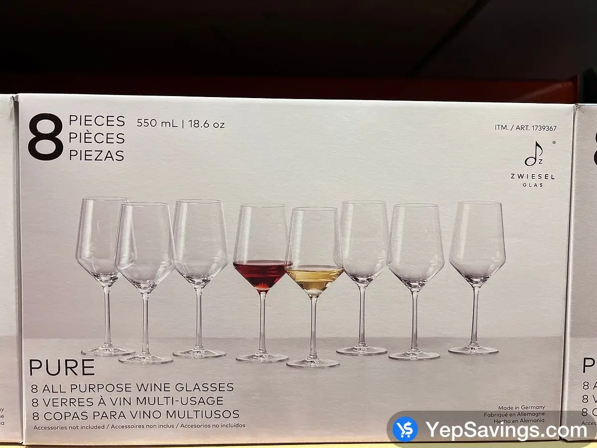 Costco SCHOTT ZWIESEL ALL PURPOSE WINE GLASS PACK OF 8 , 550mL - Canada (ITM 1739367)