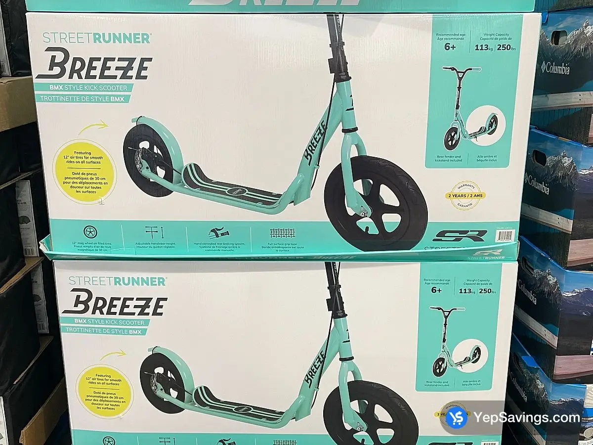 Costco STREET RUNNER BREEZE BMX STYLE KICK SCOOTER 12in PNEUMATIC TIRES - Canada (ITM 1787311)