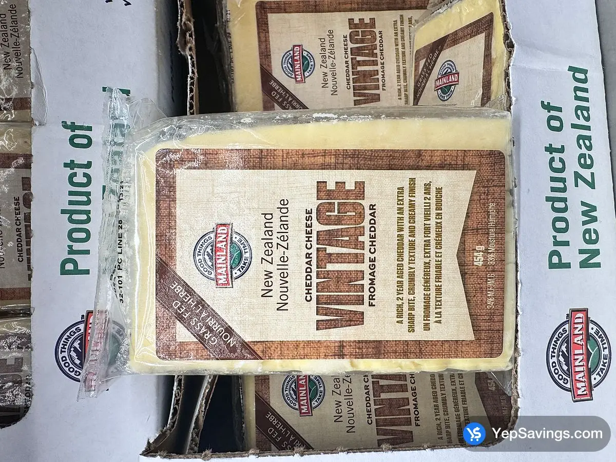 Costco MAINLAND VINTAGE 2 YEAR AGED CHEDDAR 454 g - Canada (ITM 1020868)