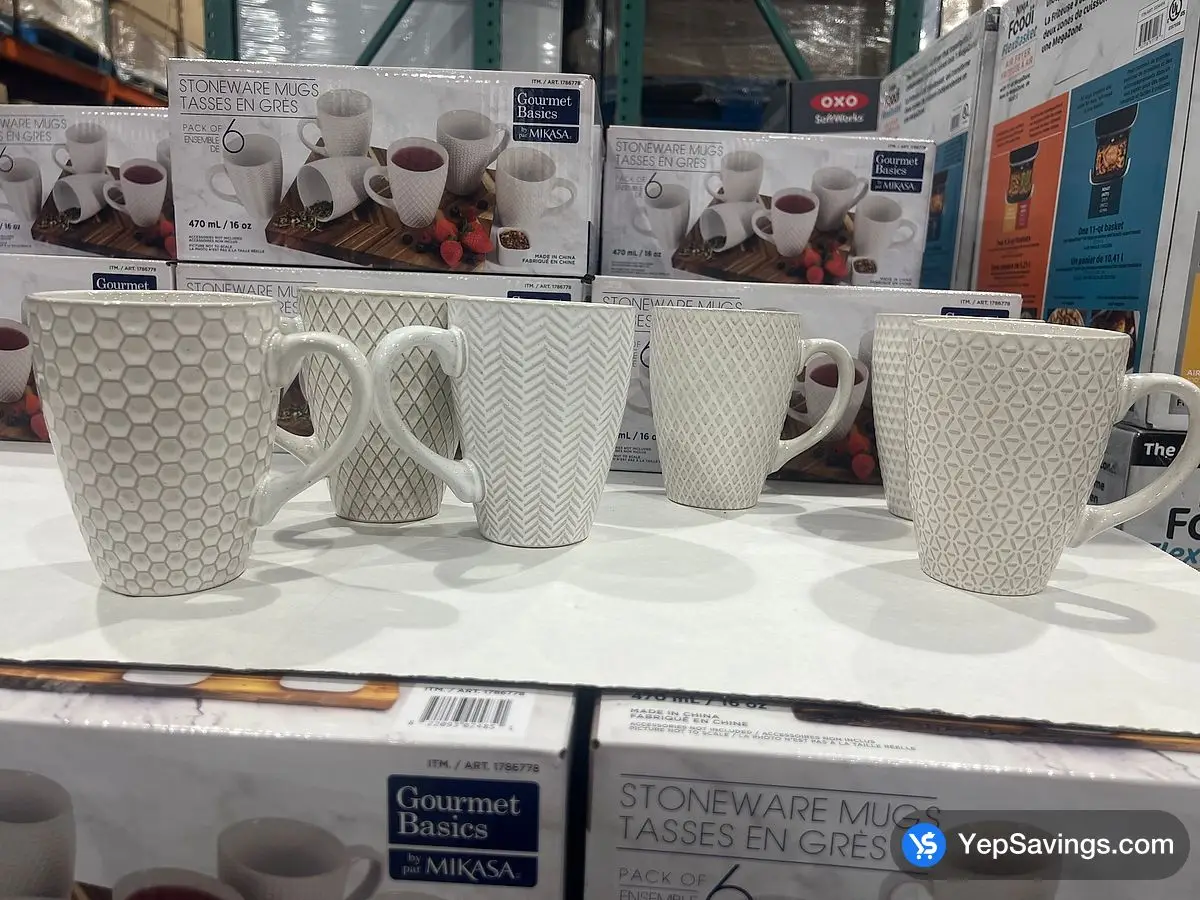 MIKASA STONEWARE MUGS 6 PIECES ITM 1786778 at Costco