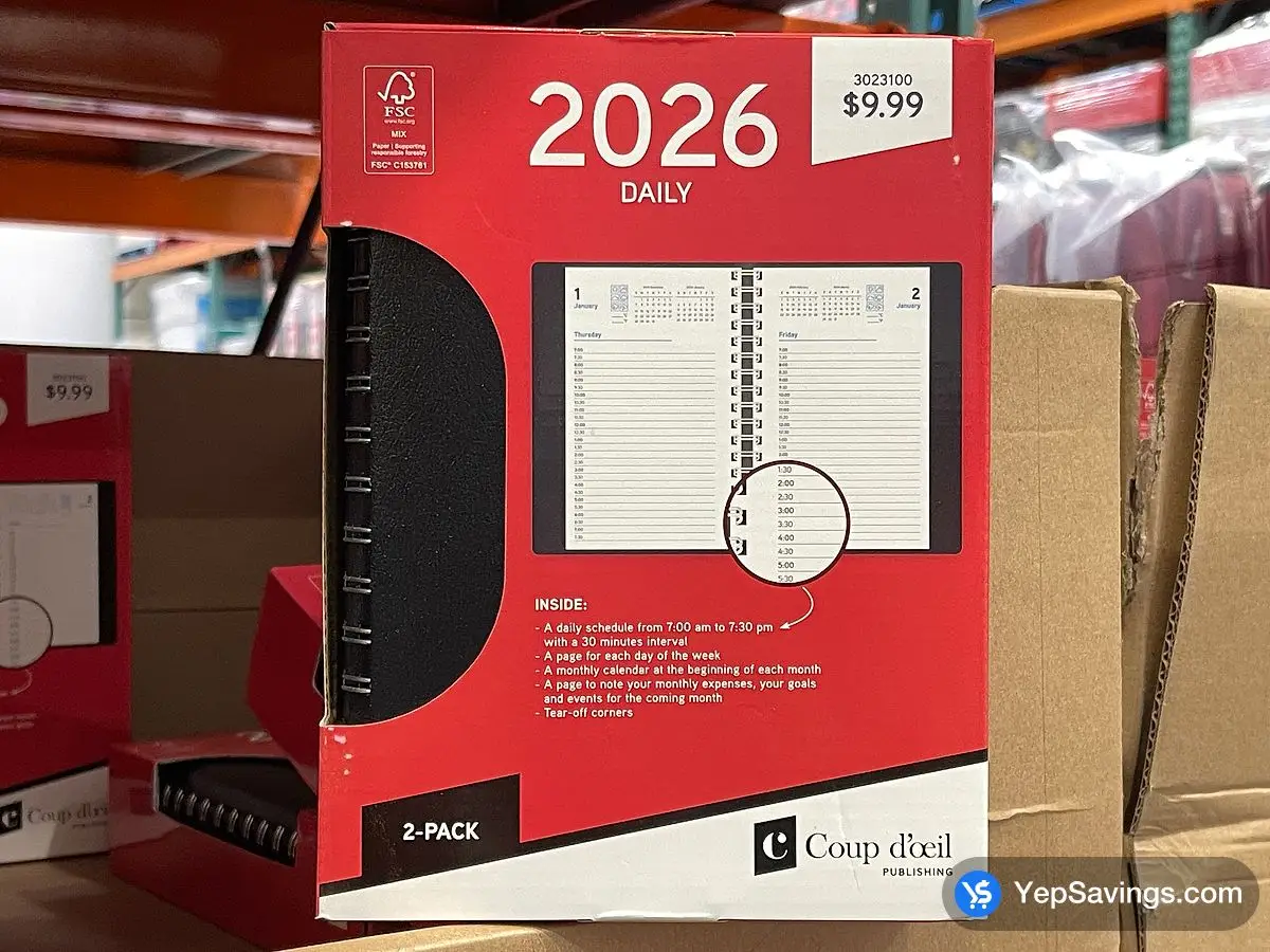 Costco COUP D'OEIL BUSINESS PLANNERS ENGLISH - 2PK - Canada (ITM 3023100)