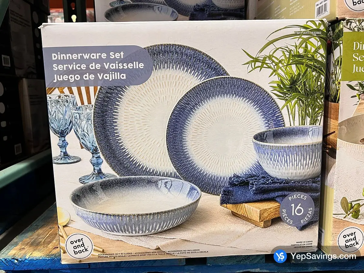 Costco OVER & BACK STONEWARE DINNERWARE 16 PIECES - Canada (ITM 1630883)