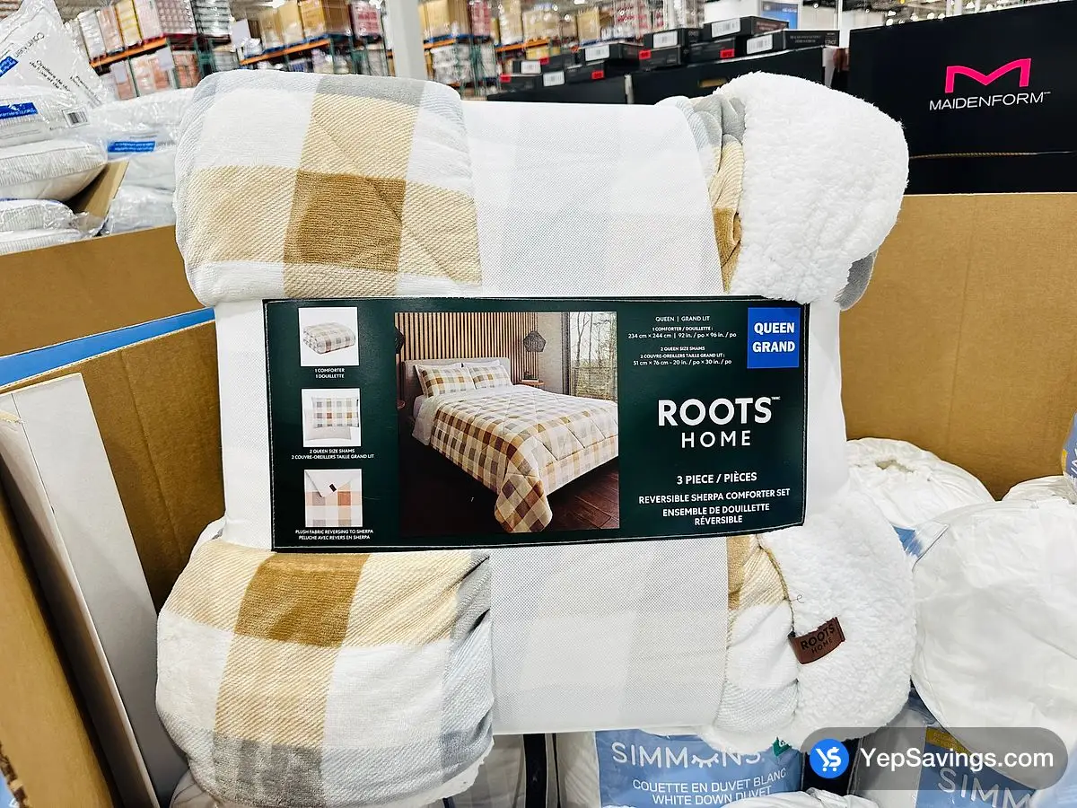 Costco ROOTS HOME COMFORTER SET KING - 3PC - Canada (ITM 3435402)