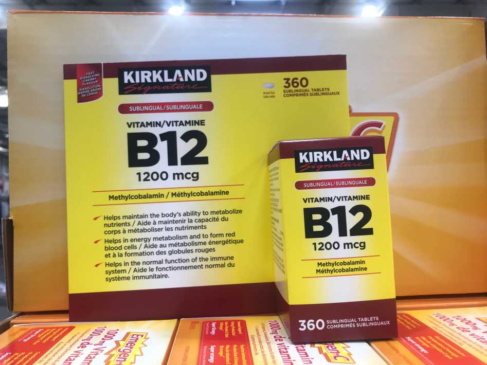 Costco KIRKLAND SIGNATURE B12 METHYLCOBALAMIN 1200mcg 360 TABLETS - Canada (ITM 2234728)