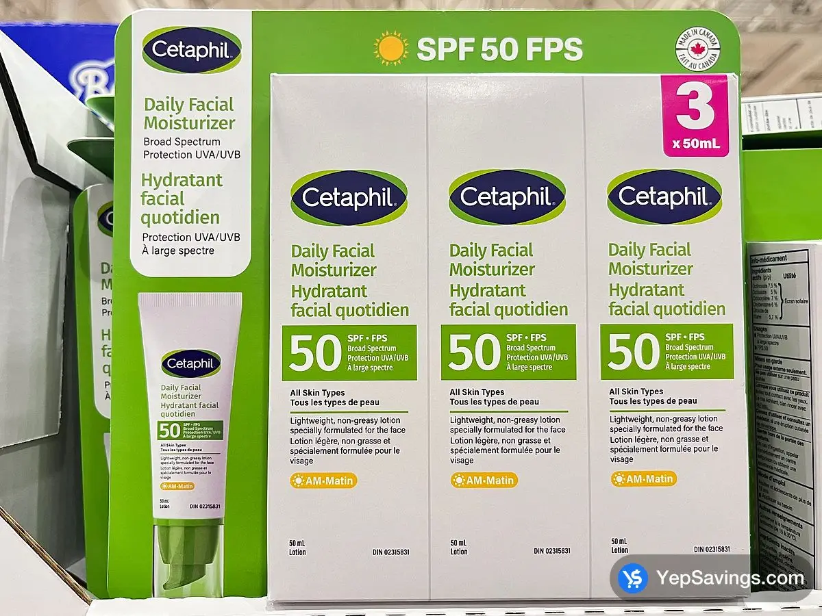 CETAPHIL DAILY FACIAL SPF 50 3 x 50 mL ITM 1757624 at Costco