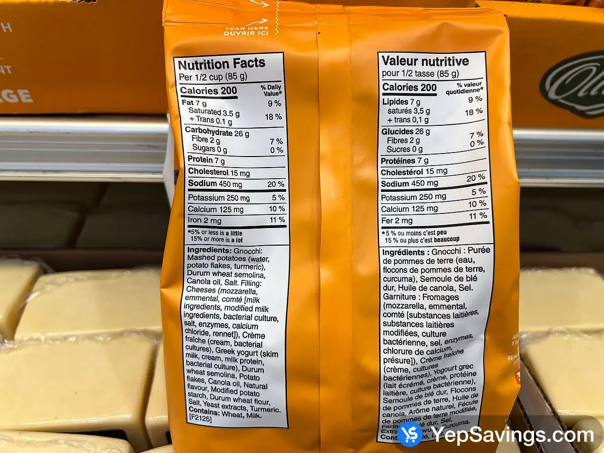 Costco OLIVIERI SKILLET GNOCCHI 2 X 400 g - Canada (ITM 1168256)