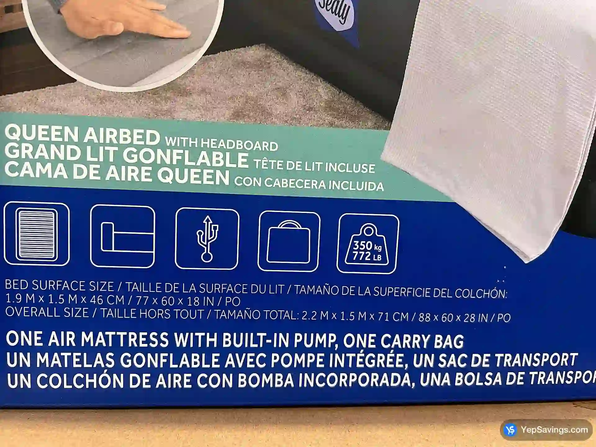 Costco SEALY AIR MATRESS ALWAYZAIR - Canada (ITM 2621060)