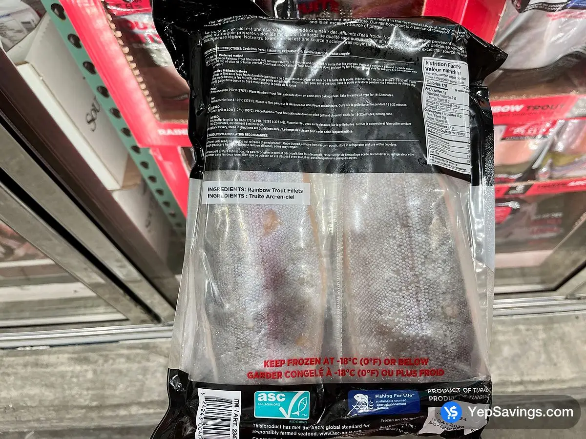 Costco IMPERIAL SEAFOOD RAINBOW TROUT 1.13 kg - Canada (ITM 2347818)
