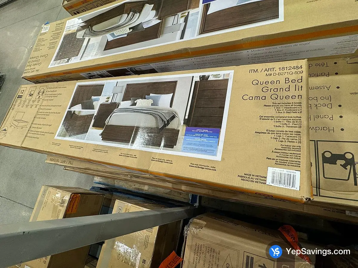 Costco OMNI GROVE WOODEN QUEEN BED 3 BOXES - Canada (ITM 1812484)