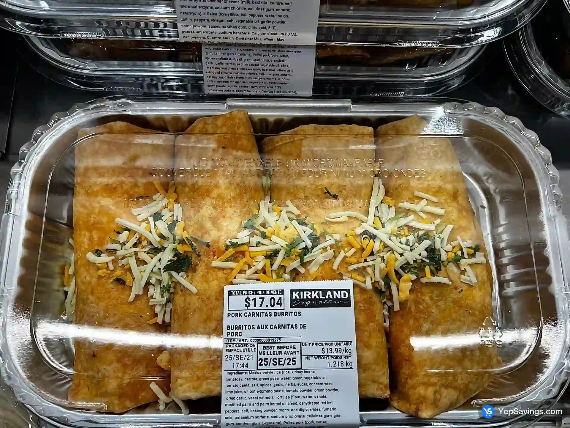Costco Pork Carnita Burritos - Canada (ITM 12275)