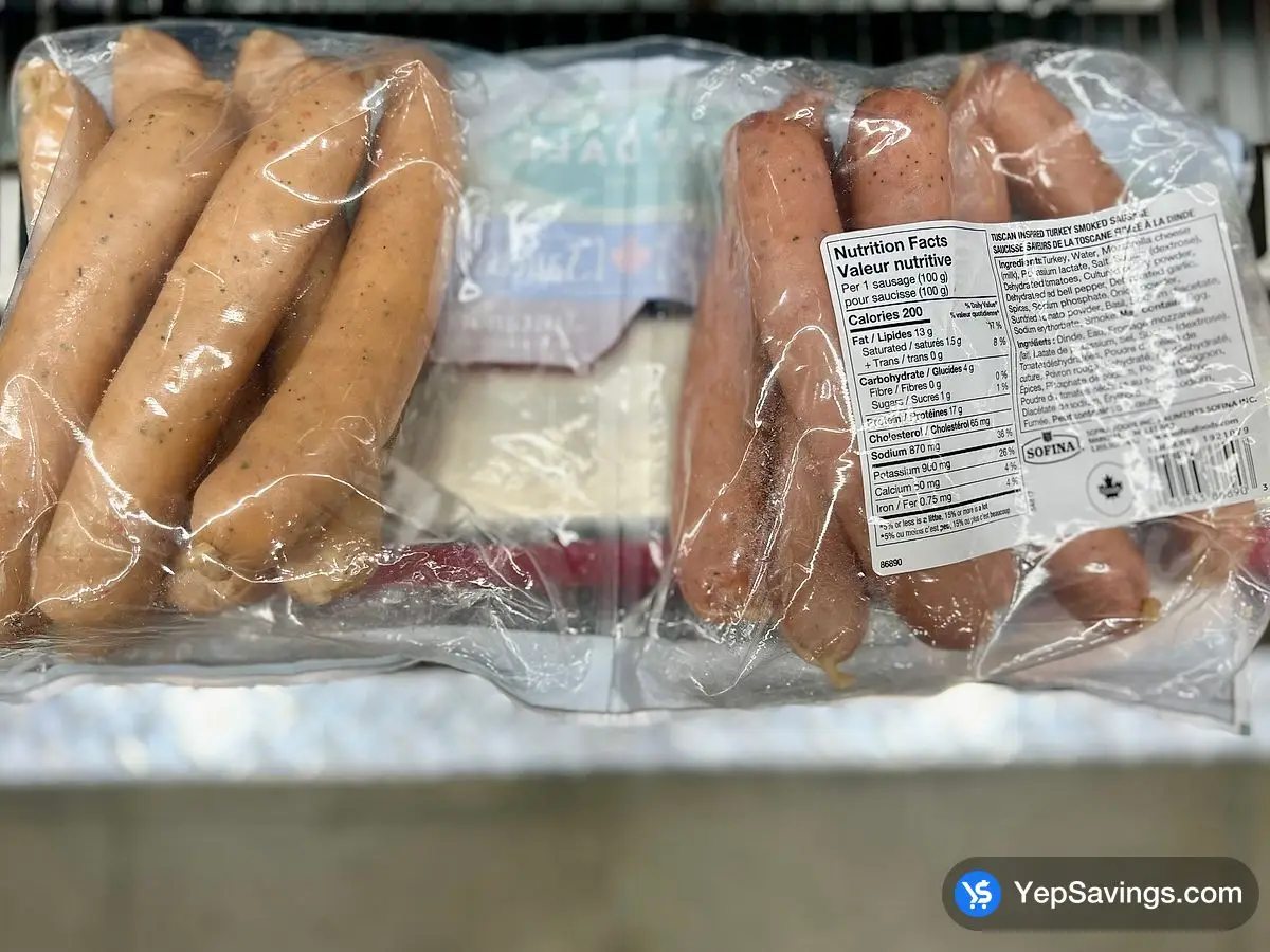 Costco LILYDALE TUSCAN TURKEY SAUSAGE 2 x 600 g - Canada (ITM 1921079)