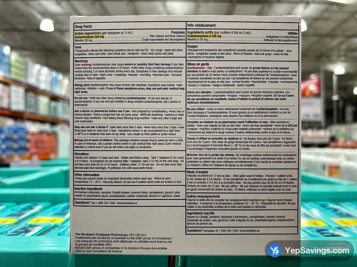 Costco BUCKLEY'S COMPLETE 2 x 250 mL - Canada (ITM 1182155)