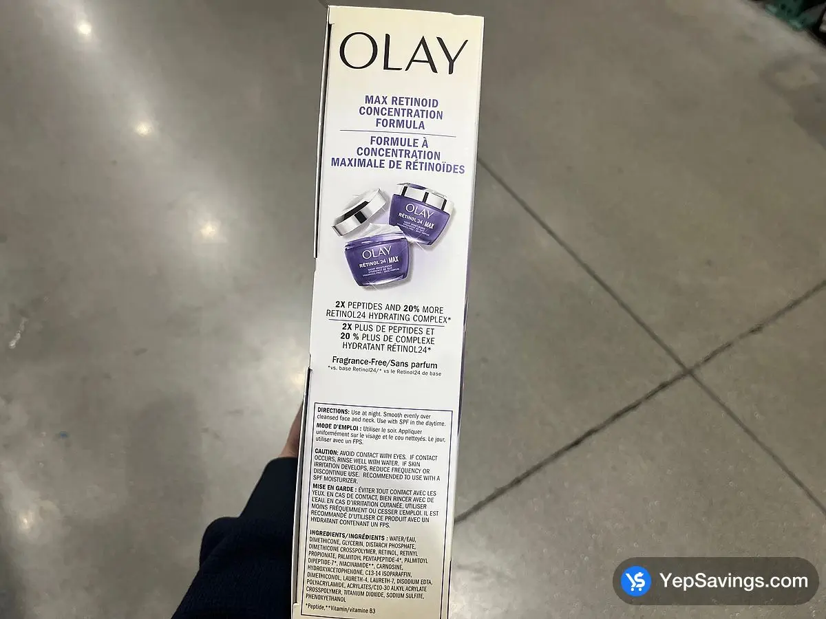 Costco OLAY RETINOL24 MAX NIGHT 2 x 50 mL - Canada (ITM 1883568)