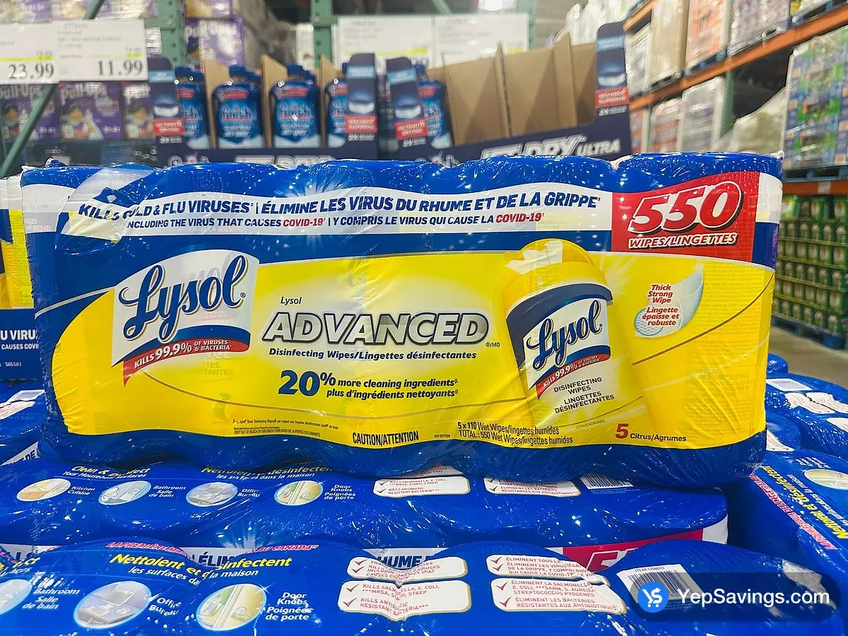 Costco LYSOL DISINFECTING WIPES 5 PACKS OF 110 - Canada (ITM 1708972)