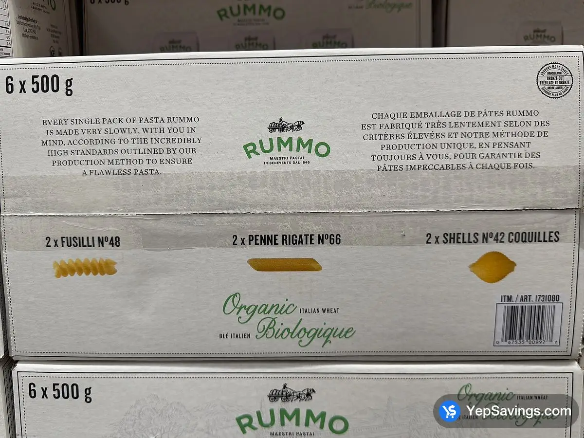 Costco RUMMO PASTA VARIETY 6 x 500 g - Canada (ITM 1731080)
