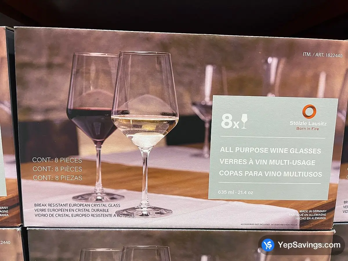 Costco STOLZLE 8 WINE GLASSES MADE IN GERMANY - Canada (ITM 1822440)