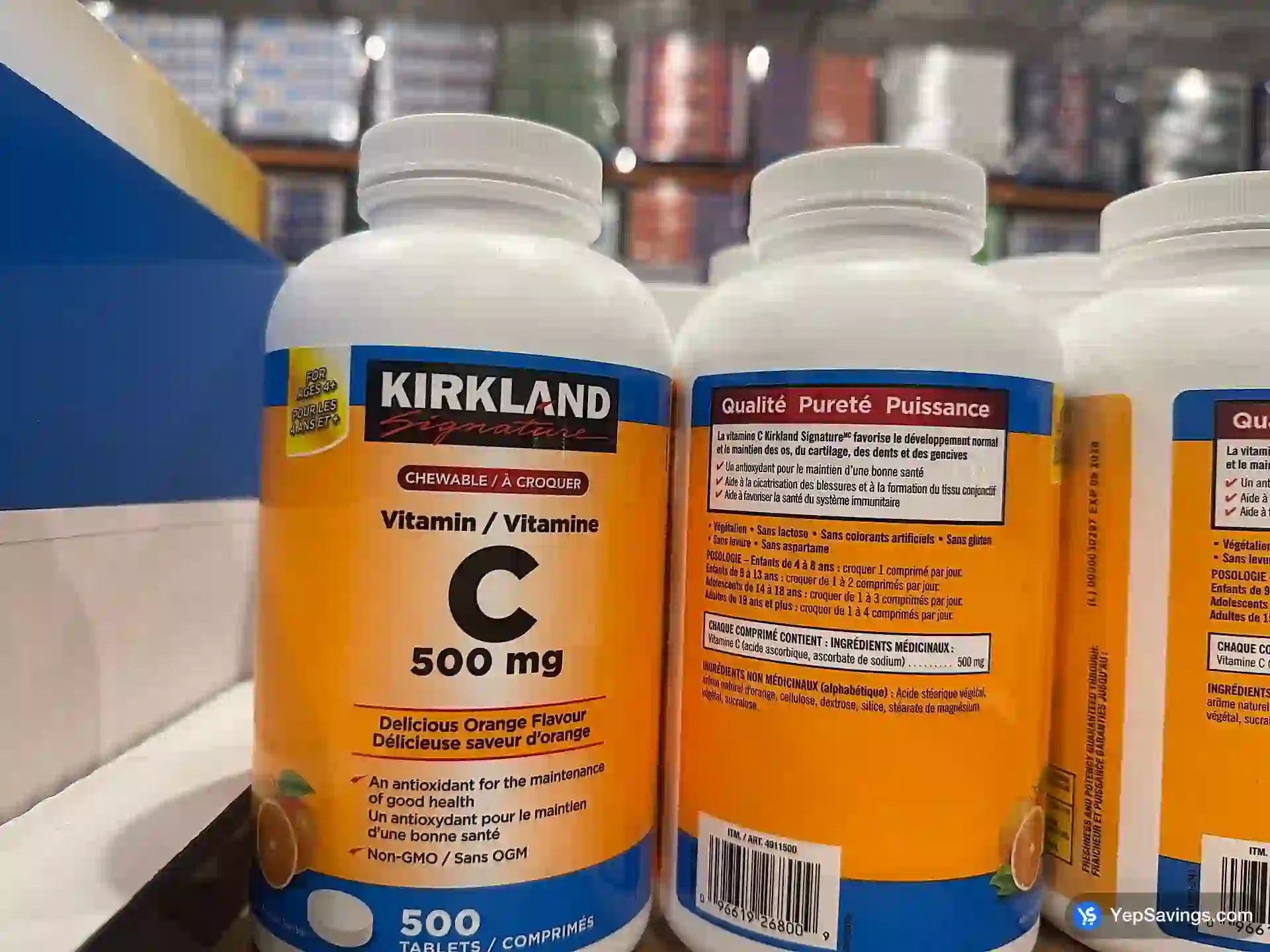 Costco KIRKLAND SIGNATURE CHEWABLE VITAMIN C 500 MG 500s - Canada (ITM 4911500)