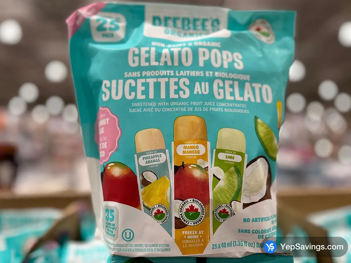 Costco DEEBEE'S ORGANICS GELATO POPS 25 x 40 g - Canada (ITM 1740510)
