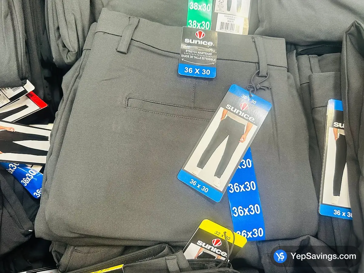 SUNICE PERFORMANCE PANT + MENS SIZES 30-42 ITM 1749925 at Costco