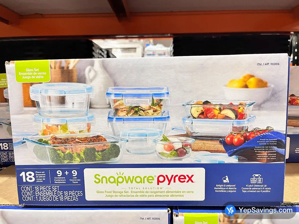 Costco SNAPWARE GLASS FOOD STORAGE SET 18 PIECES - Canada (ITM 1103106)