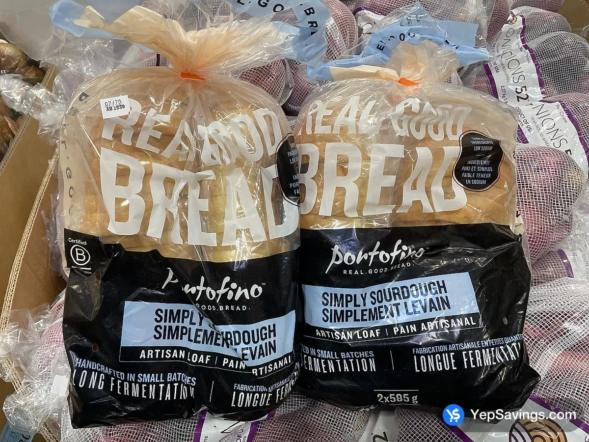 Costco PORTOFINO SIMPLY SOURDOUGH 2 x 585 g - Canada (ITM 1660492)