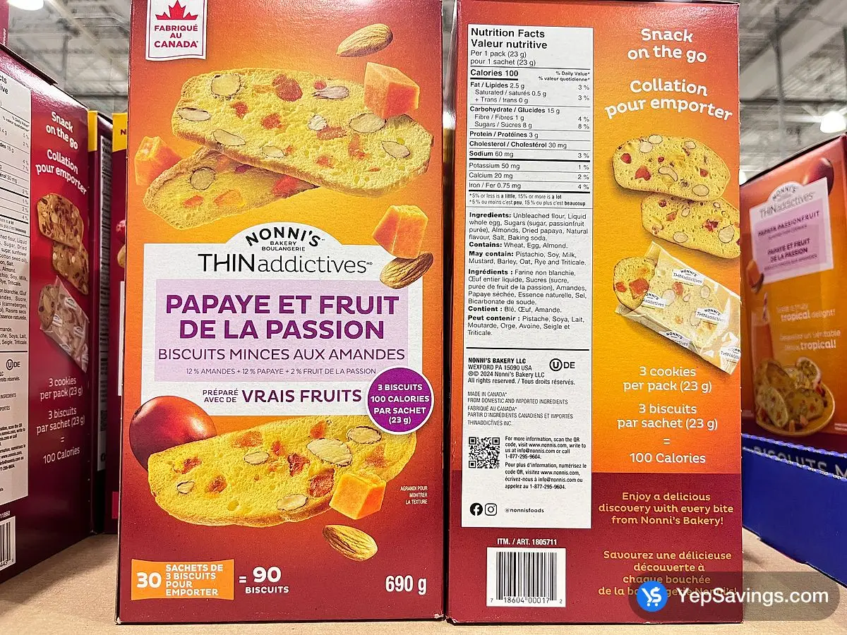 Costco THINADDICTIVES PAPAYA PASSIONFRUIT 30 x 23 g - Canada (ITM 1805711)