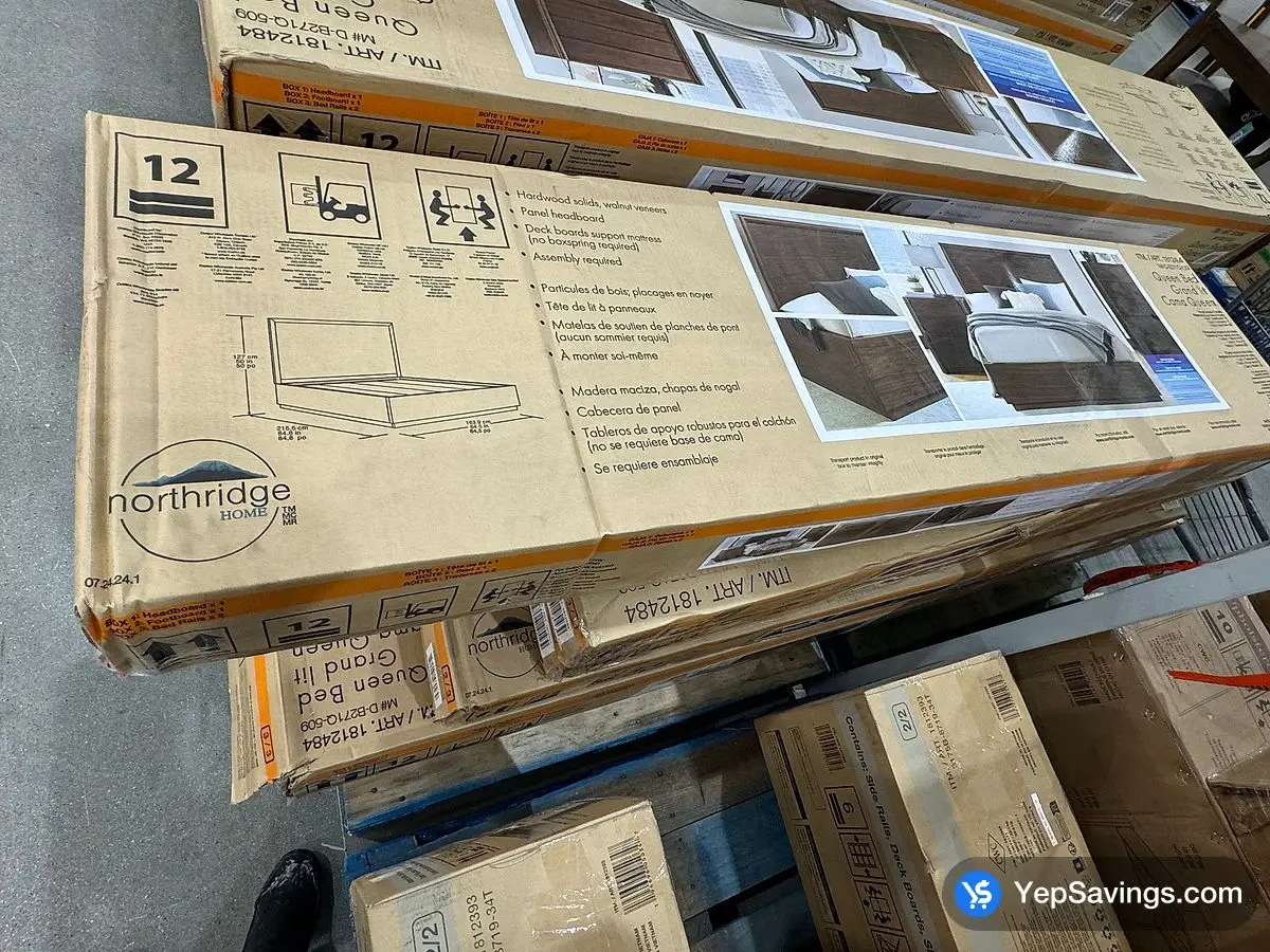 Costco OMNI GROVE WOODEN QUEEN BED 3 BOXES - Canada (ITM 1812484)