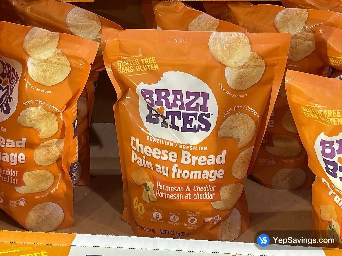Costco BRAZI BITES BRAZILIAN CHEESE BREAD 1.02 kg - Canada (ITM 1018790)
