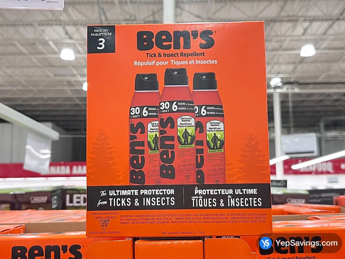 BEN'S 30% DEET REPELLENT 3 X 177 mL ITM 1774531 at Costco