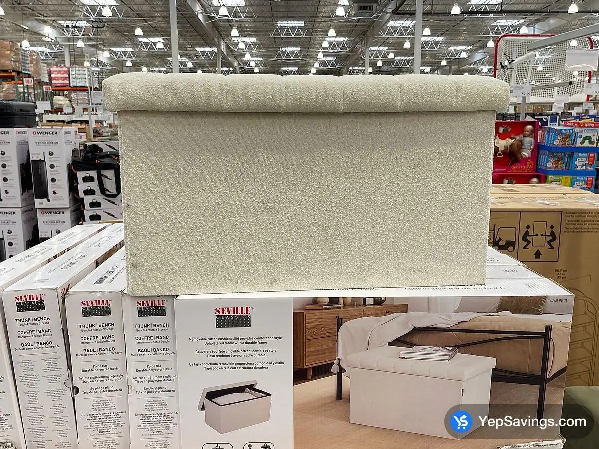 Costco SEVILLE FOLDABLE OTTOMAN 30 x 15.7 x 17 in - Canada (ITM 1796132)
