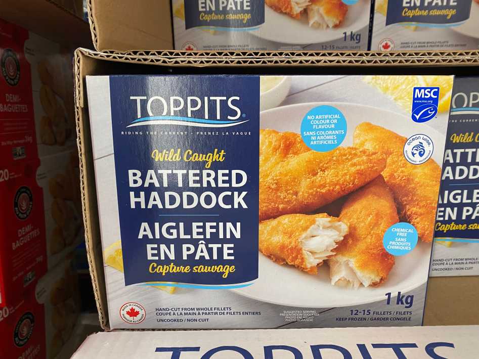 TOPPITS BATTERED HADDOCK 1 kg ITM 2282174 at Costco
