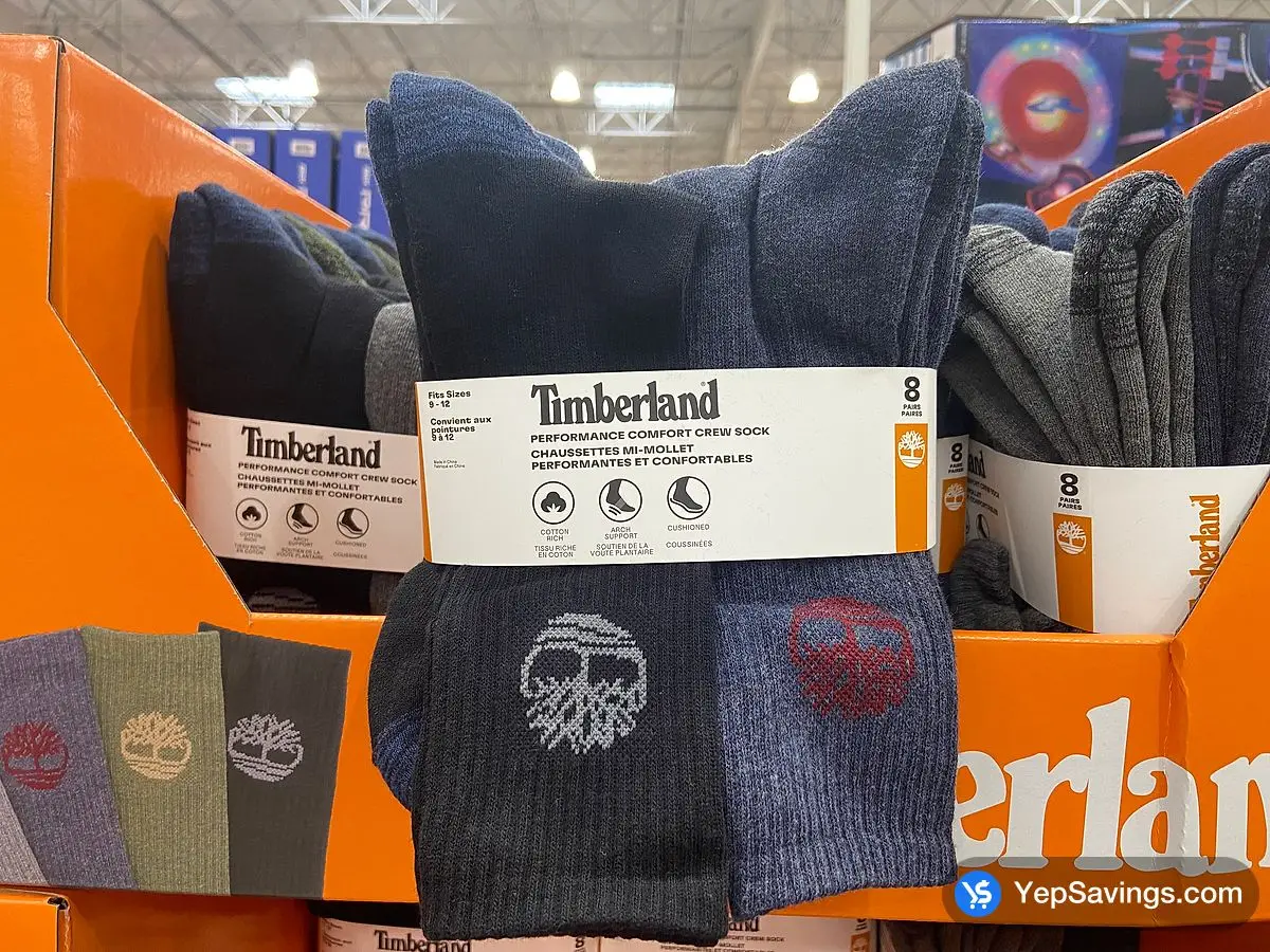 Costco TIMBERLAND CREW SOCKS 8PK MENS SIZES 9-12 - Canada (ITM 1875397)