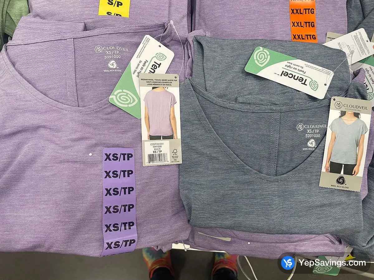 CLOUDVEIL MERINO TOP + LADIES SIZES XS - XXL ITM 5991000 at Costco