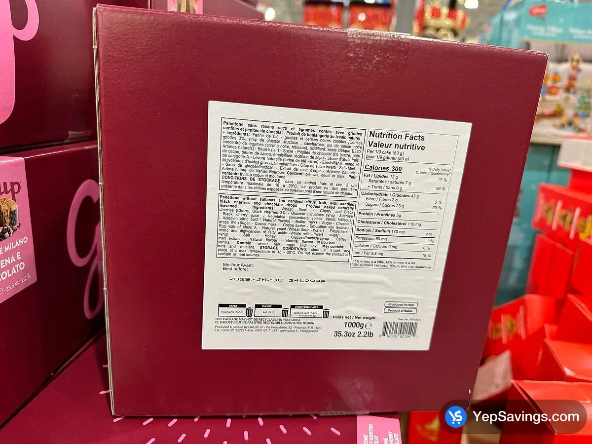 Costco GALUP CHOCOLATE AMARENA 1 kg - Canada (ITM 1142185)