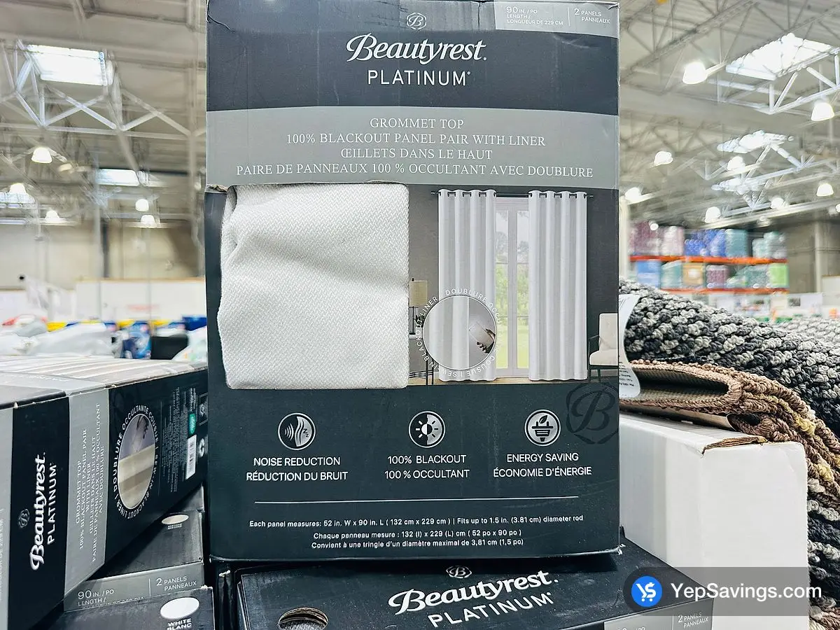 Costco BEAUTYREST PLATINUM BLACKOUT CURTAINS 52 " X 90 " - 2 PANELS - Canada (ITM 5595105)