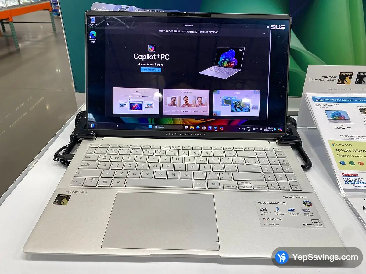 Costco ASUS VIVOBOOK S 15 MICROSOFT COPILOT + PC S5507QA - CB91 - CB - Canada (ITM 2060791)