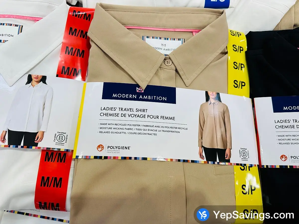 MODERN AMBITION STRETCH SHIRT + LADIES SIZES S - XXL ITM 8441000 at Costco