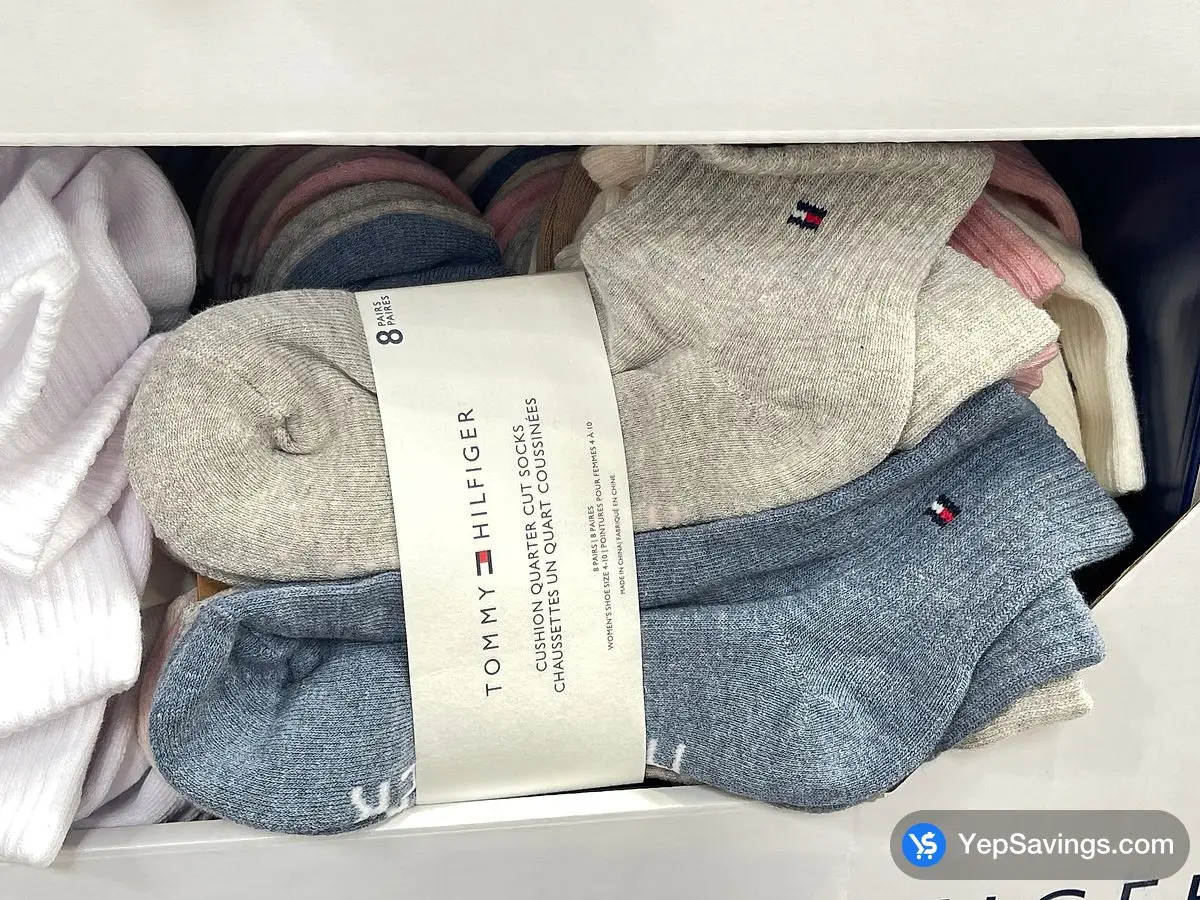 Costco TOMMY HILFIGER QUARTER SOCK 8PK LADIES SIZES 4-10 - Canada (ITM 2330055)