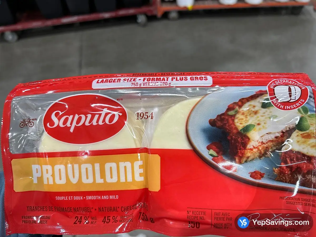 Costco SAPUTO SLICED PROVOLONE 750 g - Canada (ITM 1791638)